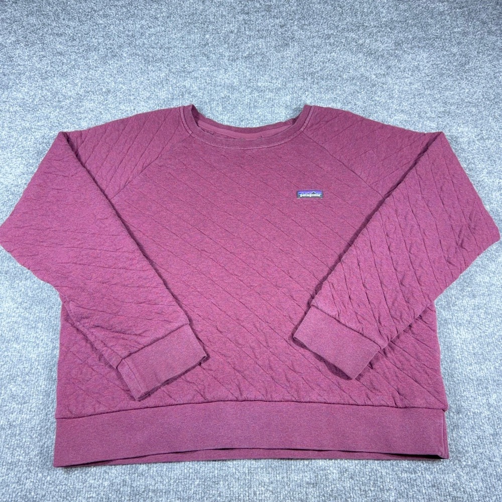 Patagonia Organic Cotton Quilt Crewneck Sweatshirt Burgundy XL 25310 FA20 - Picture 1 of 11